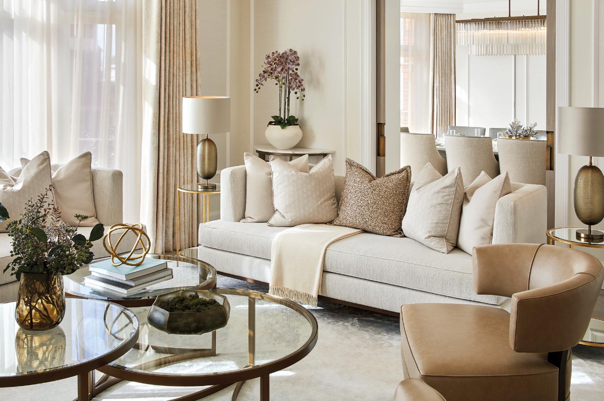 Bright, carefully maintained living room